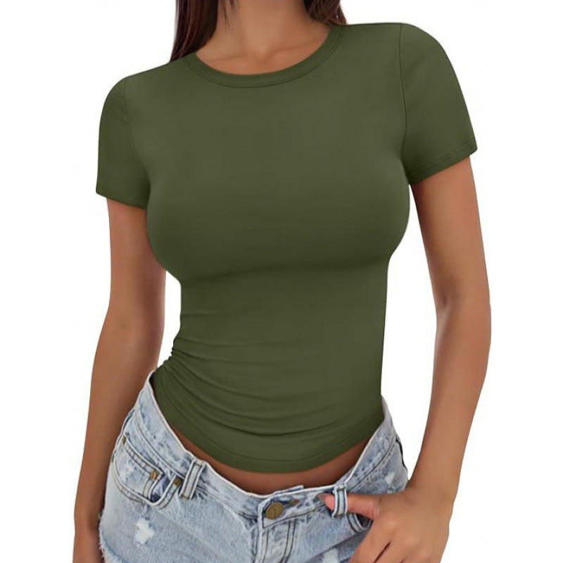 Women's Street Style Tight-fitting Short-sleeved Top