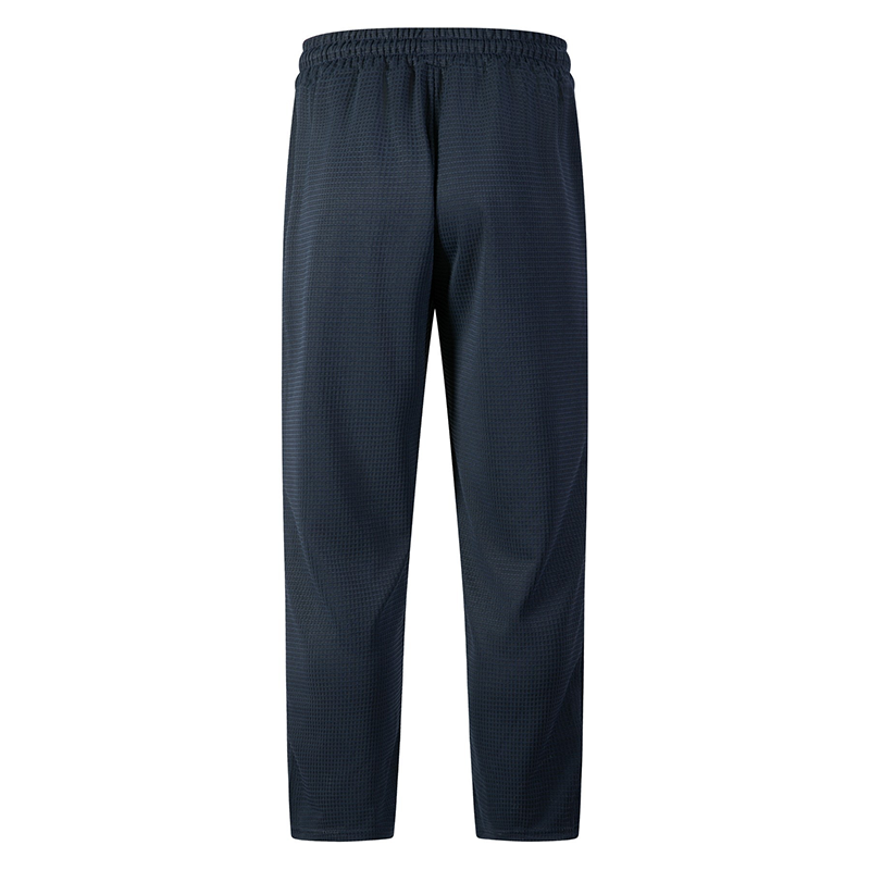 Men's casual waffle knit trousers with drawstring